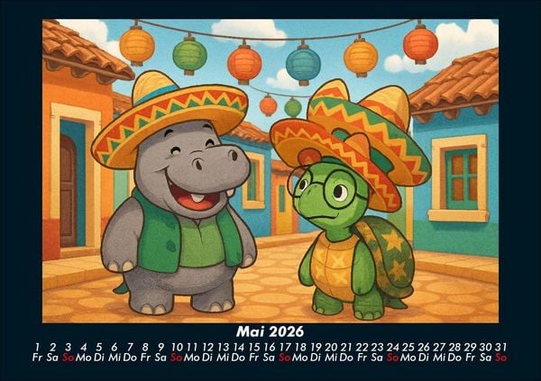 Produktbild: Sash & Taz - Abenteuer in Mexiko 2026 Fotokalender DIN A5