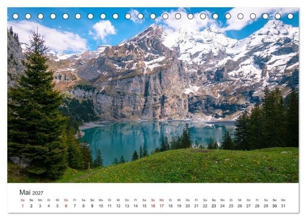 Produktbild: Schweiz - die Bergidylle (Tischkalender 2027 DIN A5 quer), CALVENDO Monatskalender