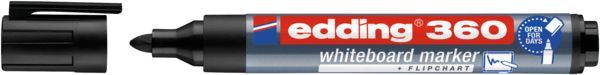 Produktbild: Edding 360 Whiteboardmarker A8 schwarz Rundspitze 1,5-3 mm