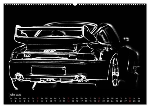 Produktbild: 911 Lignes (Calendrier mural 2026 DIN A2 vertical) calendrier de bureau
