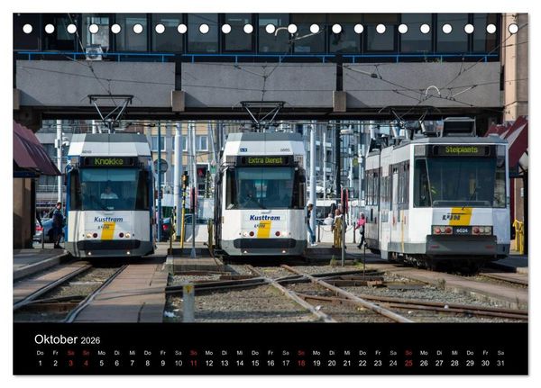Produktbild: Kusttram Belgien (Tischkalender 2026 DIN A5 quer), CALVENDO Monatskalender