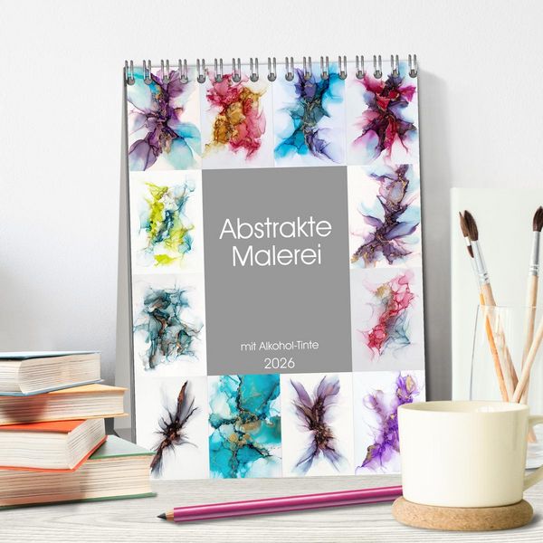 Produktbild: Abstrake Malerei (Tischkalender 2026 DIN A5 hoch), CALVENDO Monatskalender