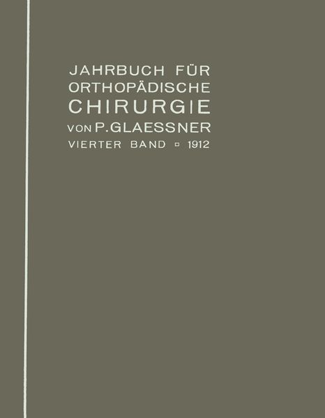 Produktbild: Jahrbuch f&uuml;r orthop&auml;dische Chirurgie