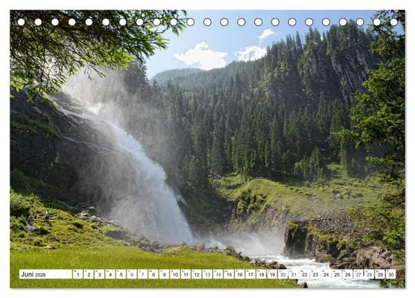 Produktbild: Krimmler Wasserf&auml;lle - Naturlandschaft Krimmler Achental (Tischkalender 2026 DIN A5 quer), CALVENDO Monatskalender