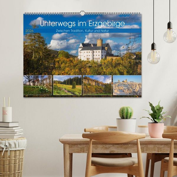 Produktbild: Unterwegs im Erzgebirge - Zwischen Tradition, Kultur und Natur (Wandkalender 2026 DIN A2 quer), CALVENDO Monatskalender