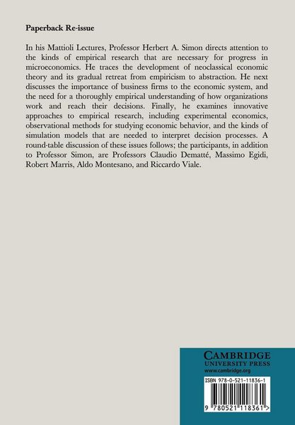 Produktbild: An Empirically-Based Microeconomics