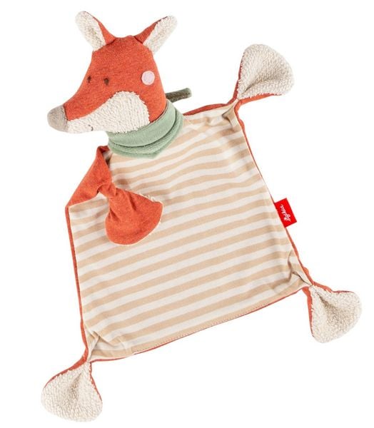 Produktbild: Sigikid 31018 - Schnuffeltuch Fuchs, beige gestreift, Baumwolle, 20x4x26cm