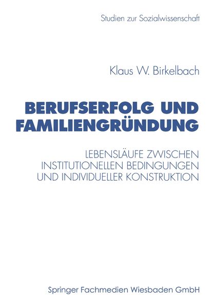 Produktbild: Berufserfolg und Familiengr&uuml;ndung
