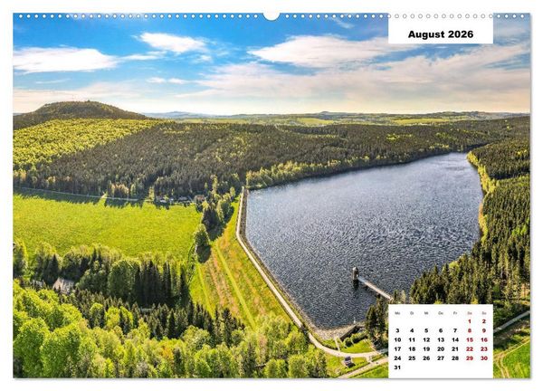 Produktbild: Unser Erzgebirge von oben (hochwertiger Premium Wandkalender 2026 DIN A2 quer), Kunstdruck in Hochglanz