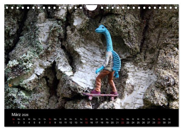 Produktbild: Micro Dino Skaters 2026 (Wandkalender 2026 DIN A4 quer), CALVENDO Monatskalender