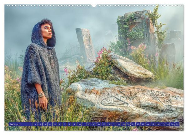 Produktbild: Mystische Kraftorte - Fantasiewerke (hochwertiger Premium Wandkalender 2027 DIN A2 quer), Kunstdruck in Hochglanz