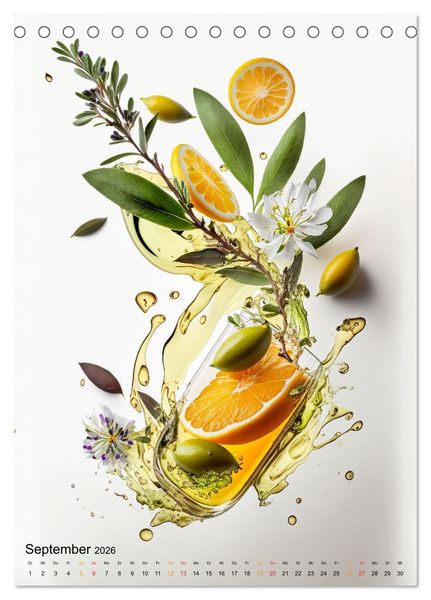 Produktbild: Oliven&ouml;l lecker und gesund (Tischkalender 2026 DIN A5 hoch), CALVENDO Monatskalender