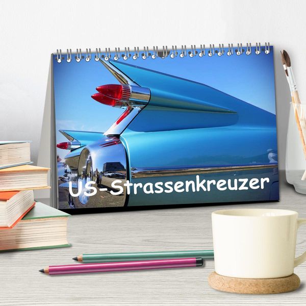 Produktbild: US-Strassenkreuzer (Tischkalender 2026 DIN A5 quer), CALVENDO Monatskalender
