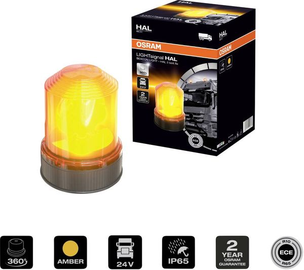 Produktbild: Osram Automotive Rundumleuchte Light Signal Halogen Beacon Light RBL101 24 V &uuml;ber Bordnetz Schraubmontage Orange