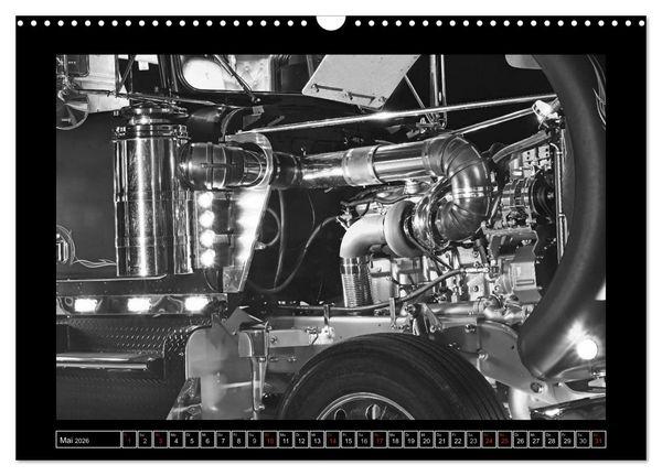 Produktbild: Kenworth W900A EXTHD - in schwarzwei&szlig; (Wandkalender 2026 DIN A3 quer), CALVENDO Monatskalender
