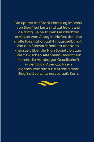 Produktbild: Siegfried Lenz. Hamburg.