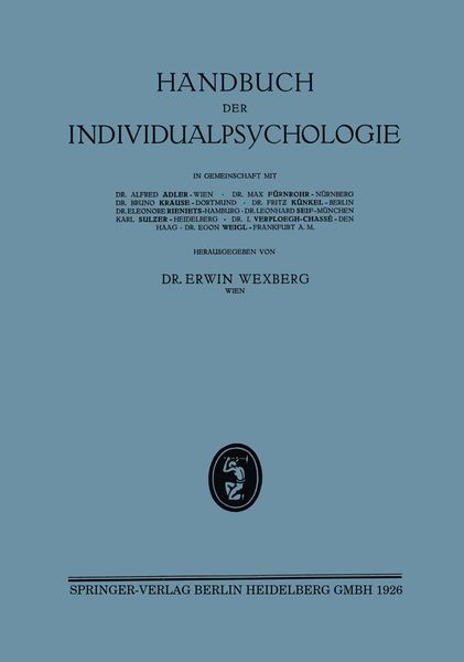 Produktbild: Handbuch der Individualpsychologie