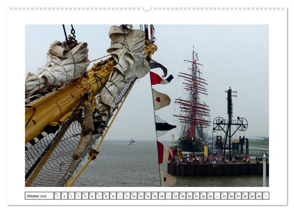 Produktbild: Segelspektakel in Bremerhaven. Die Sail (hochwertiger Premium Wandkalender 2026 DIN A2 quer), Kunstdruck in Hochglanz