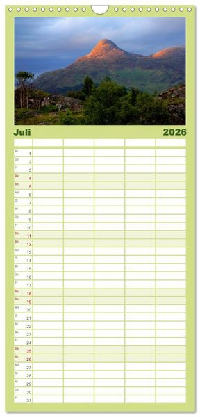 Produktbild: Familienplaner 2026 - Western Highlands - Schottland mit 5 Spalten (Wandkalender, 21 x 45 cm) CALVENDO