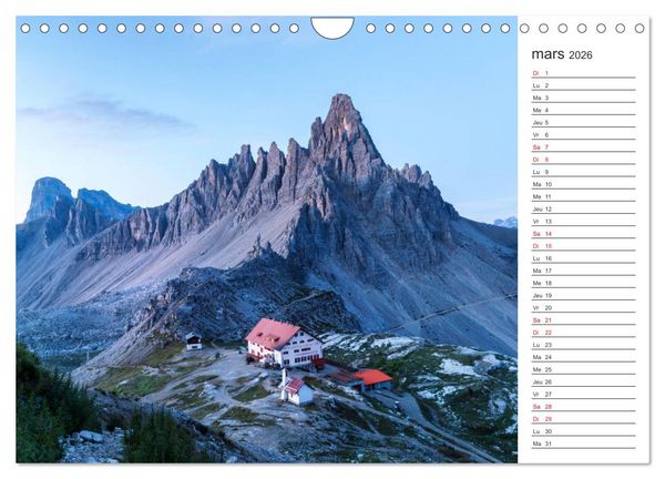 Produktbild: Balade au c&oelig;ur des Dolomites (Calendrier mural 2026 DIN A4 vertical), CALVENDO calendrier mensuel