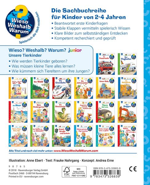Produktbild: Wieso? Weshalb? Warum? junior, Band 15 - Unsere Tierkinder