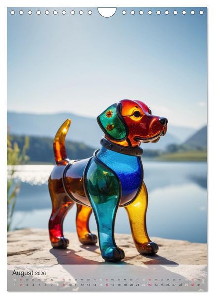 Produktbild: Tiere aus Glas - Hunde (Wandkalender 2026 DIN A4 hoch), CALVENDO Monatskalender