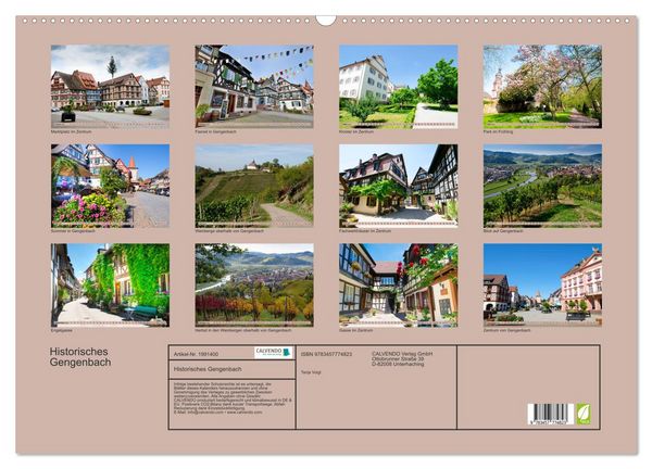 Produktbild: Historisches Gengenbach (Wandkalender 2026 DIN A2 quer), CALVENDO Monatskalender