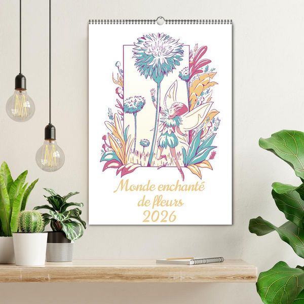 Produktbild: Monde enchant&eacute; de fleurs (Calendrier mural 2026 DIN A2 horizontal), CALVENDO calendrier mensuel