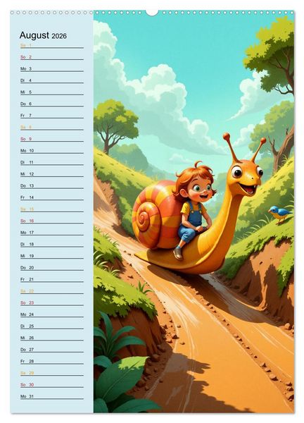 Produktbild: Traumreise ins Abenteuerland - Planer f&uuml;r Kinder (hochwertiger Premium Wandkalender 2026 DIN A2 hoch), Kunstdruck in Hochglanz