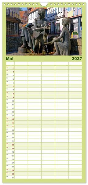 Produktbild: Familienplaner 2027 - Hofgeismar - Dornr&ouml;schenstadt und Fachwerkh&auml;user mit 5 Spalten (Wandkalender, 21 x 45 cm) CALVENDO