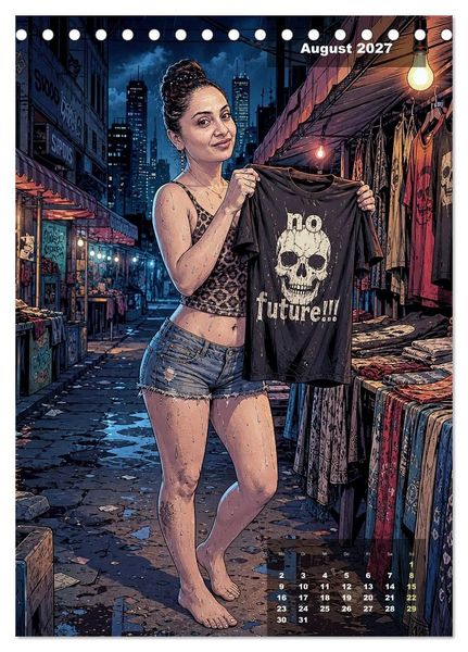 Produktbild: No Future: Dystopische Street-Art Graphic Novel (Tischkalender 2027 DIN A5 hoch), CALVENDO Monatskalender