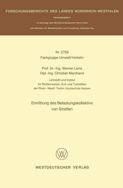 Produktbild: Ermittlung des Belastungskollektivs von Stra&szlig;en