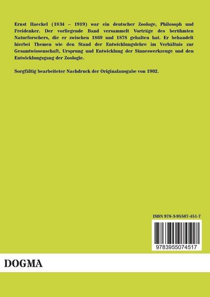 Produktbild: Gemeinverst&auml;ndliche Vortr&auml;ge und Abhandlungen aus dem Gebiete der Entwicklungslehre