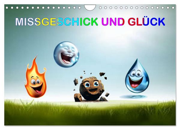 Missgeschick und Glück (Wandkalender 2026 DIN A4 quer), CALVENDO Monatskalender
