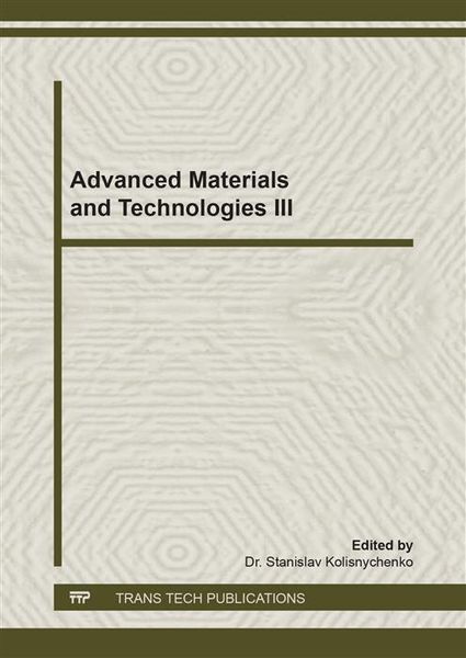 Produktbild: Advanced Materials and Technologies III