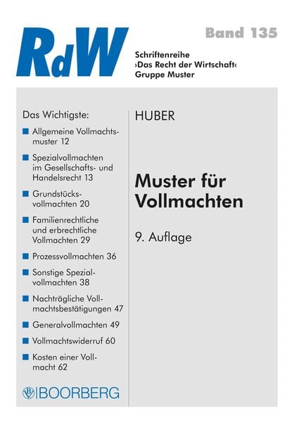 Produktbild: Muster f&uuml;r Vollmachten