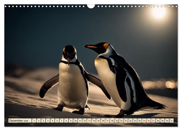 Produktbild: Kaiserpinguine - bezaubernde Fracktr&auml;ger (Wandkalender 2026 DIN A3 quer), CALVENDO Monatskalender