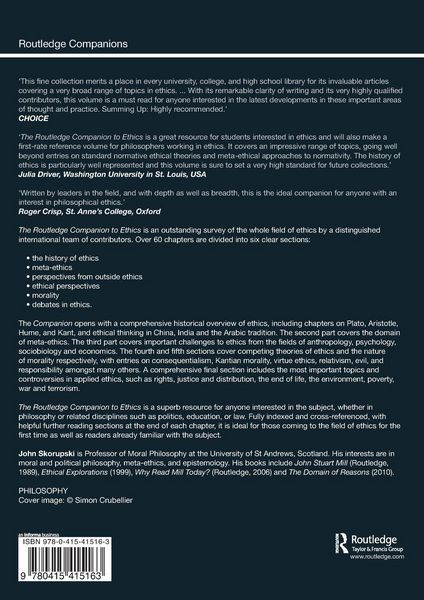 Produktbild: The Routledge Companion to Ethics