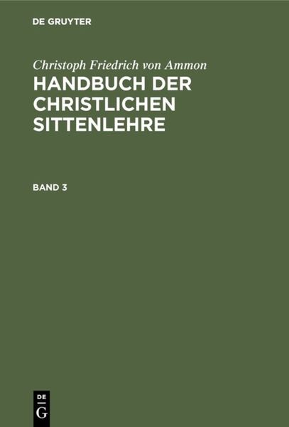 Produktbild: Handbuch der christlichen Sittenlehre. Band 3