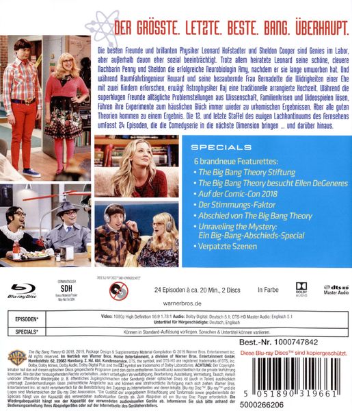 Produktbild: The Big Bang Theory - Staffel 12 [2 BRs]