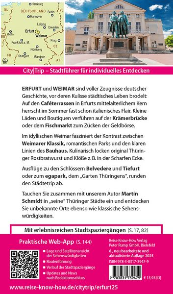 Produktbild: Reise Know-How CityTrip Erfurt und Weimar