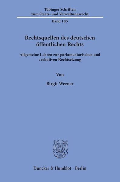 Produktbild: Rechtsquellen des deutschen &ouml;ffentlichen Rechts.