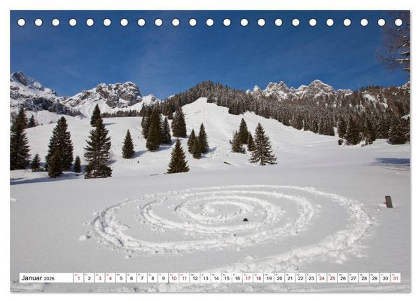 Produktbild: Kraftpl&auml;tze in den Bergen (Tischkalender 2026 DIN A5 quer), CALVENDO Monatskalender
