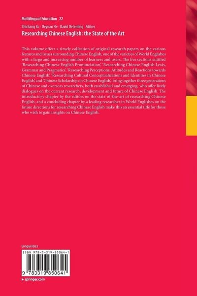 Produktbild: Researching Chinese English: the State of the Art