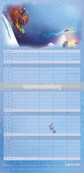 Produktbild: Familienplaner Furzipups der Knatterdrache 2027