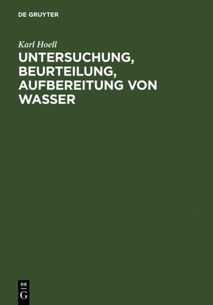 Produktbild: Untersuchung, Beurteilung, Aufbereitung von Wasser