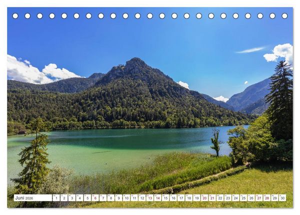 Produktbild: Bayern - Seen, Berge, Landschaft (Tischkalender 2026 DIN A5 quer), CALVENDO Monatskalender