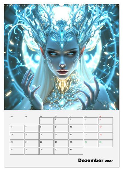 Produktbild: Herrscherinnen der Galaxien (hochwertiger Premium Wandkalender 2027 DIN A2 hoch), Kunstdruck in Hochglanz