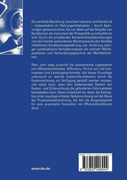 Produktbild: Effizienzkonditionen und Kostenrechnung