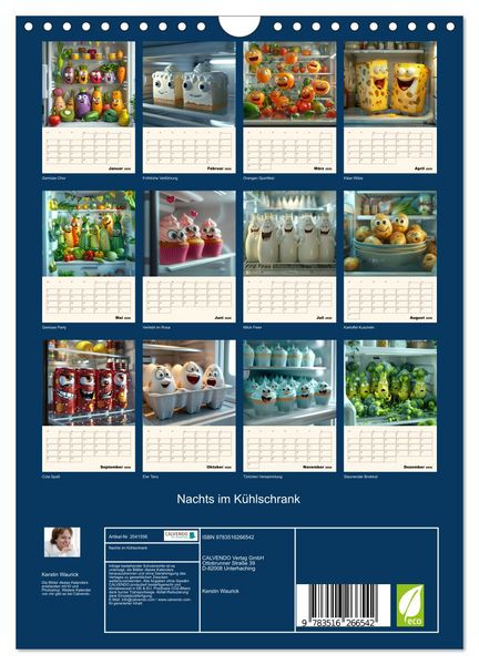 Produktbild: Nachts im K&uuml;hlschrank (Wandkalender 2026 DIN A4 hoch), CALVENDO Monatskalender